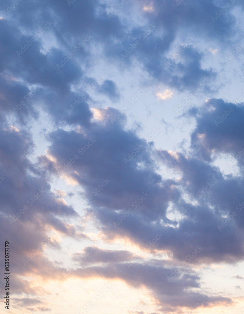 Fototapeta premium Blue sky background with clouds natural background
