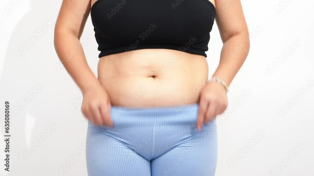 Weight loss process, women belly fat, postpartum belly horizontal 4k footage. Lifting of the body with sport and fitness. Healthy way of life Weight loss process, women belly fat, postpartum belly horizontal 4k footage. Lifting of the body with sport and fitness. Healthy way of life