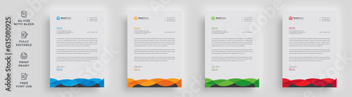 letterhead creative corporate company professional abstract minimal clean simple a4 size vector template branding identity design with a logo