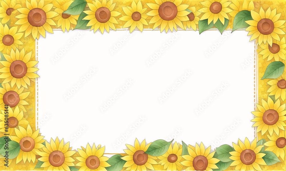 A Field of Sunflowers in a Frame A Field of Sunflowers in a Frame