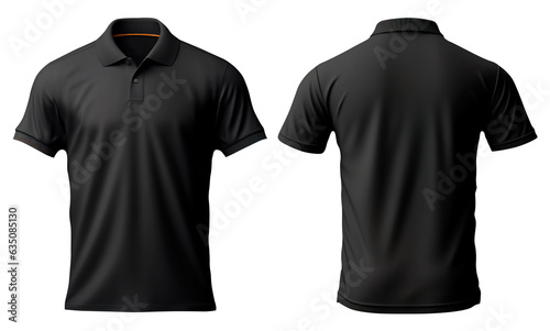 Realistic Plain black Polo shirt Mockup - Quality AI Generative Image
