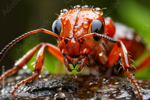 Pharaoameise (Monomorium pharaonis) kleine rote Ameise, Generative AI © pwmotion