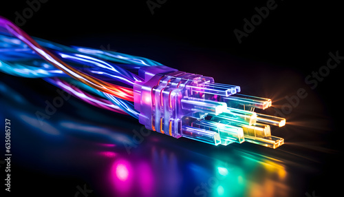Digital Pathways: Fiber Optic Cable Technology Background