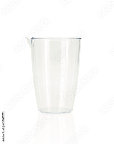 Plastic blender jug isolated on white