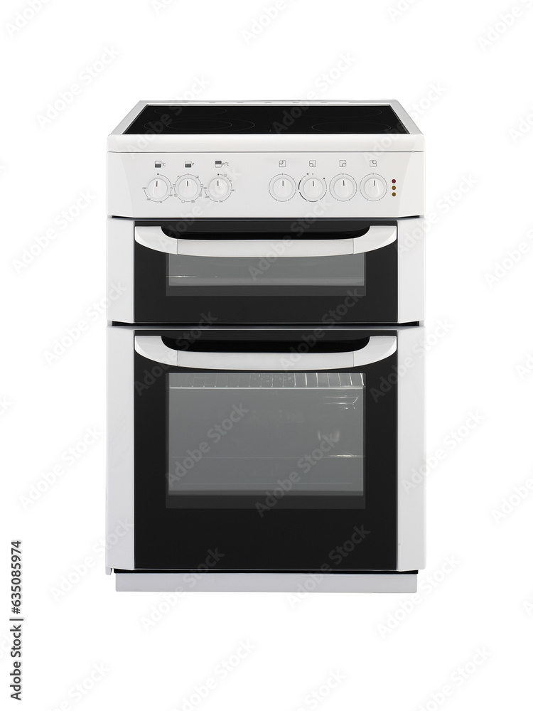 Oven and stove combine isolated on white Oven and stove combine isolated on white