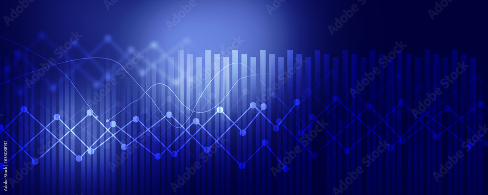Fototapeta premium 2d illustration Abstract futuristic electronic circuit technology background