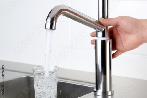 Woman hands filling glass tap water thirsty person pouring drink kitchen sink hand holding refreshing fresh filtered clean pure water flow close-up health healthy diet hydration hydrated home resource