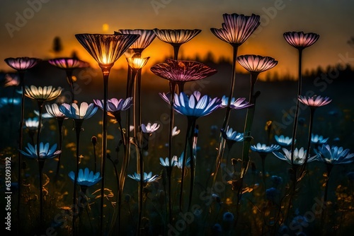 lantern with flowers