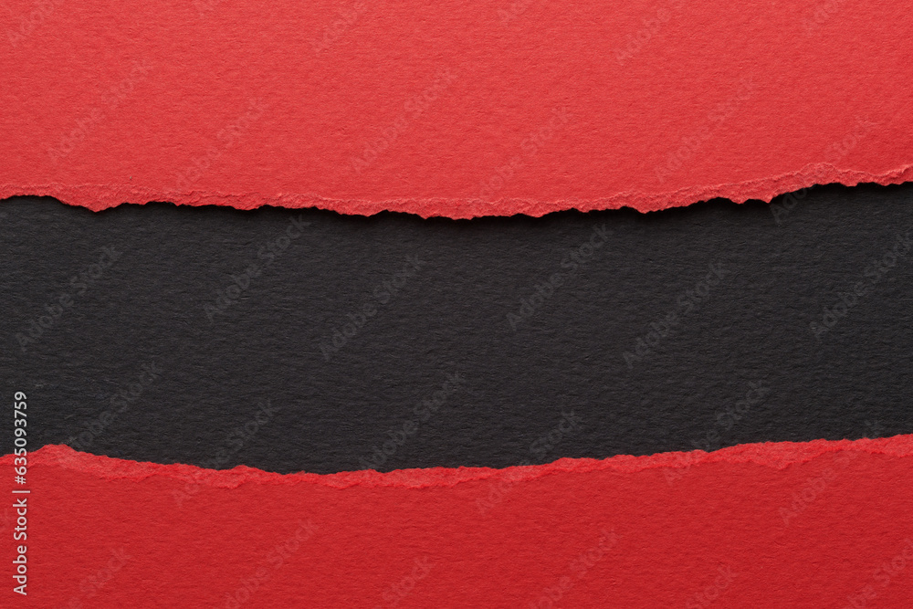 Art collage of pieces of ripped paper with torn edges. Sticky notes collection red black colors, shreds of notebook pages. Abstract background. Art collage of pieces of ripped paper with torn edges. Sticky notes collection red black colors, shreds of notebook pages. Abstract background.