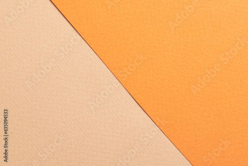 Rough kraft paper background  paper texture beige orange colors. Mockup with copy space for text.