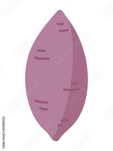 秋の味覚のイラスト素材、画線無しのさつま芋