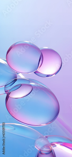 A purple and blue gradient background, with sparkling beads placed in harmony.Created with generative Ai technology.
