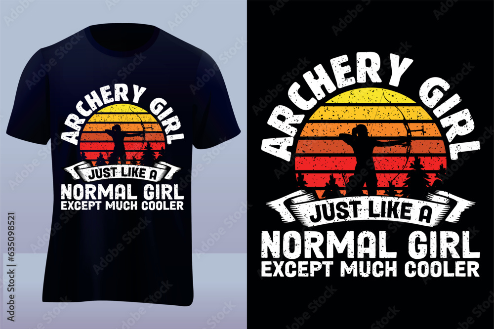 Archery girl Hunting t-shirt design Archery girl Hunting t-shirt design