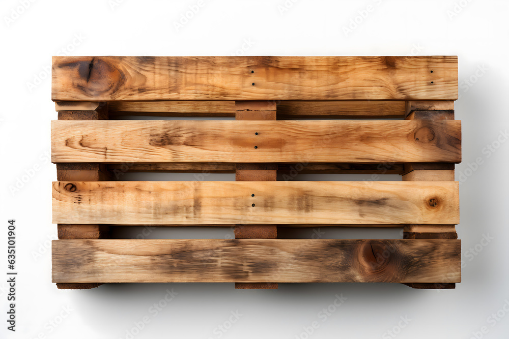 wooden pallets isolated on white