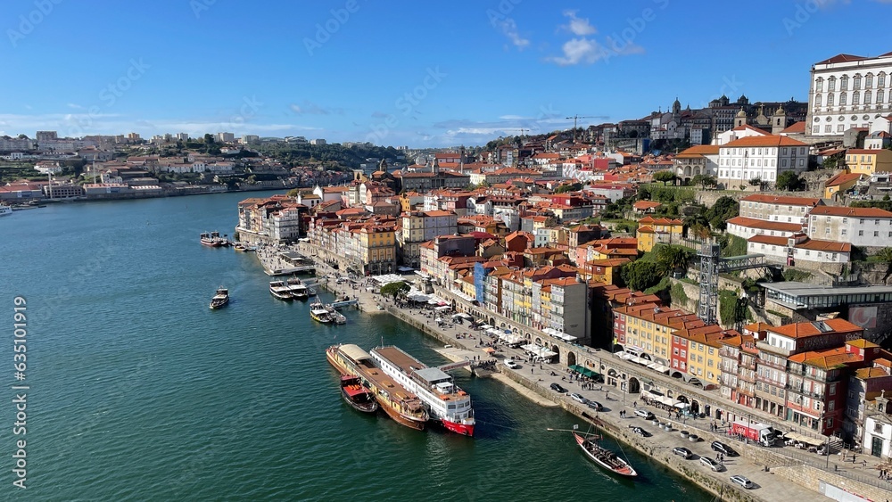 Porto, Portugal old town on the Douro River. 