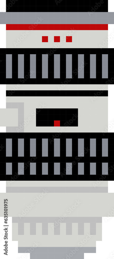Camera lens cartoon icon in pixel style Camera lens cartoon icon in pixel style