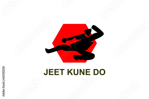 jeet kune do sport vector line icon. sportsman, fighting stance. sport pictogram illustration.