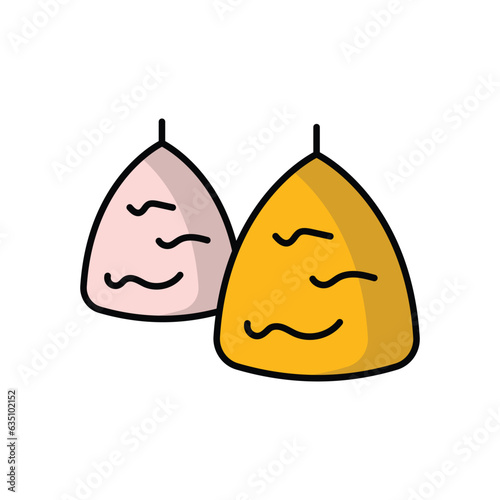 Hay bale icon vector stock illustration.