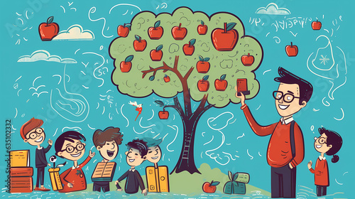 Happy Teachers' Day Colorful illustration