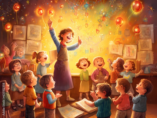Happy Teachers' Day Colorful illustration