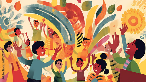 Happy Teachers' Day Colorful illustration