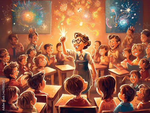 Happy Teachers' Day Colorful illustration