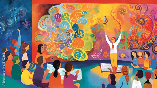 Happy Teachers' Day Colorful illustration