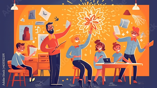 Happy Teachers' Day Colorful illustration