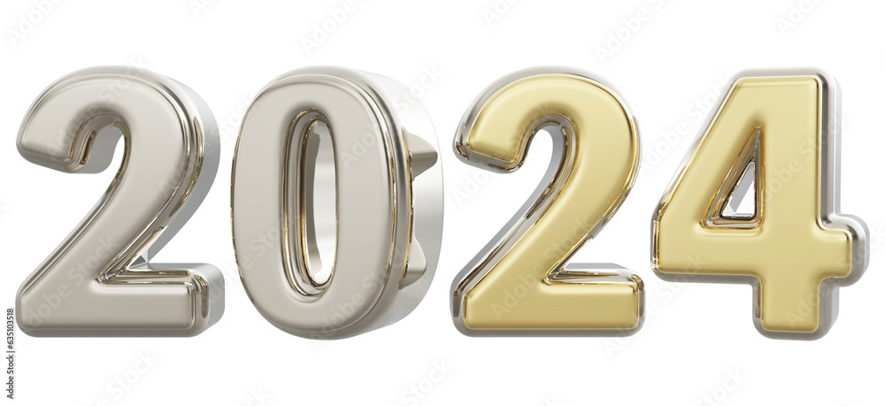 3d Number 2024 Happy New Year 3d Number 2024 Happy New Year