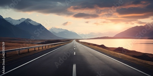 Winding Through Nature Beauty on an Empty Mountain Road