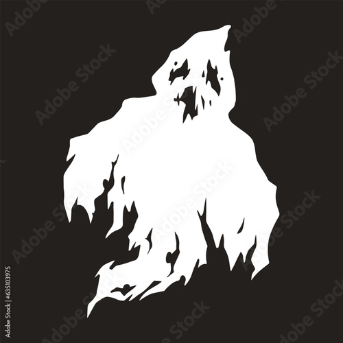 Bringing for Halloween label monochrome