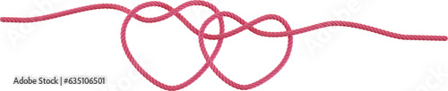 3d render pink rope knot