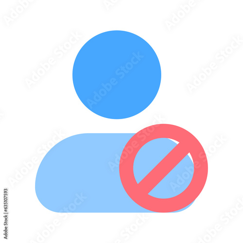 Free Download block user flat icon - GFXLoad