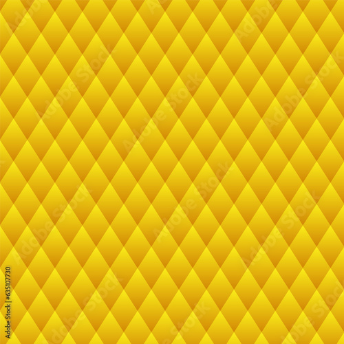 Wallpaper Mural Yellow rhombus gradient grid seamless pattern vector illustration. Realistic upholstery leather texture abstract background. Torontodigital.ca