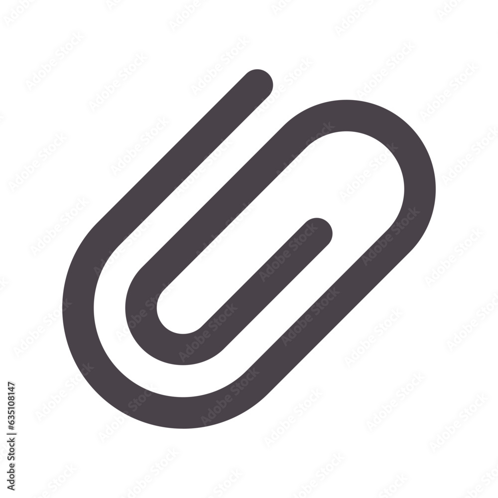 attach flat line icon attach flat line icon