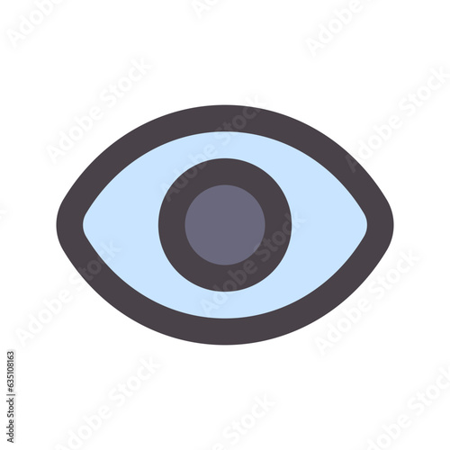 eye flat line icon