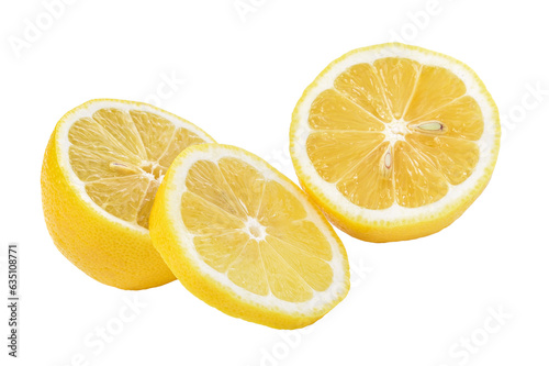 Fresh lemon isolated on transparent png