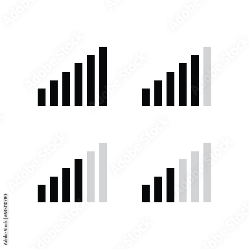 mobile phone signal set icon vector