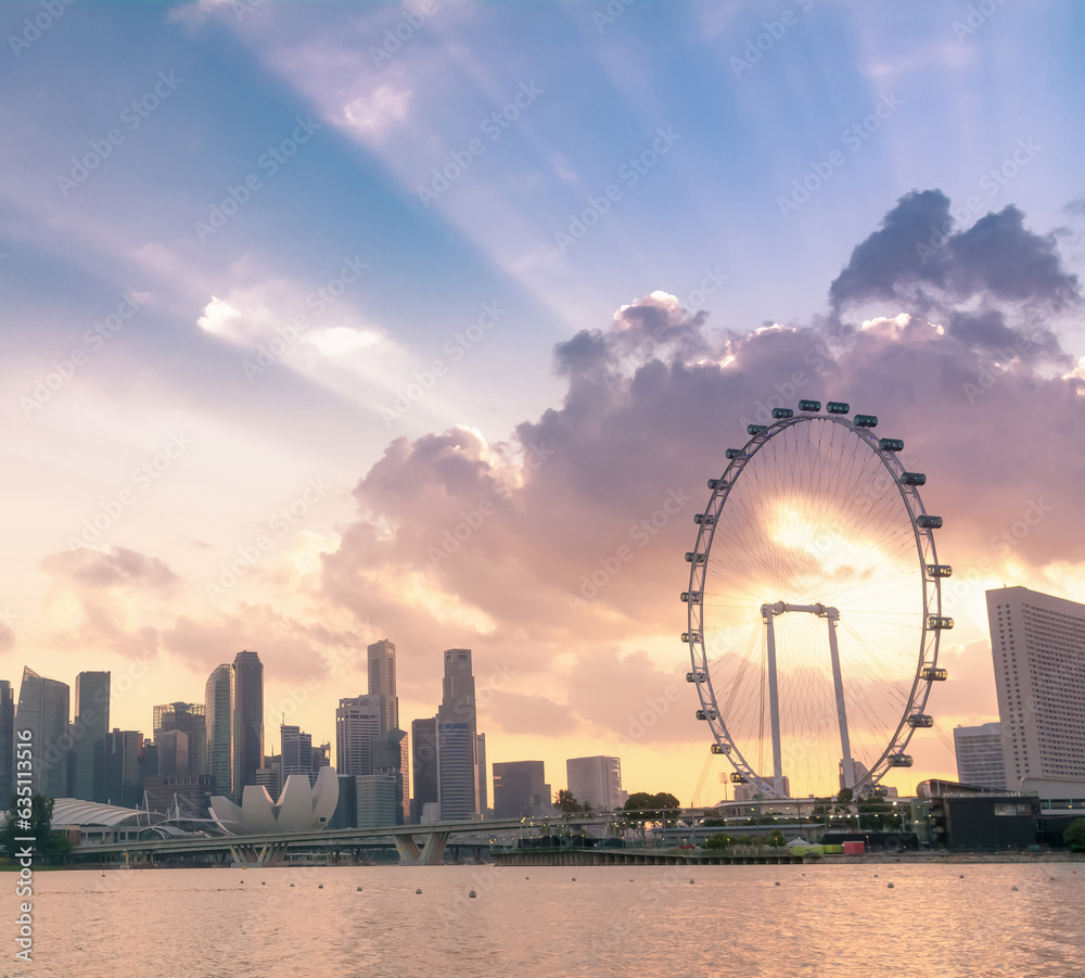 Φωτογραφία The most beautiful Viewpoint marina bay, Asia business concept image, panoramic modern cityscape building in Singapore