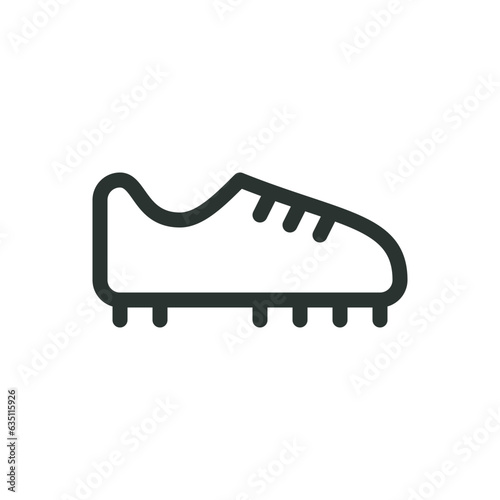 Football boots isolated icon, soccer boot vector icon with editable stroke