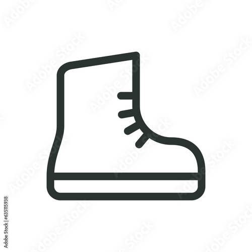 Boots isolated icon, winter boots vector icon with editable stroke