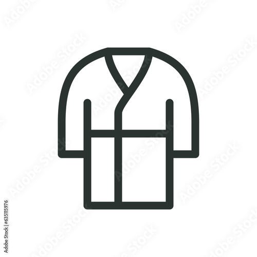 Bathrobe isolated icon, bath robe vector icon with editable stroke