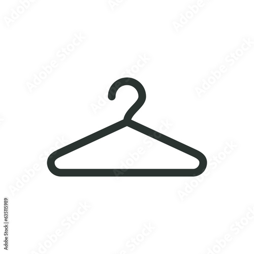 Hanger isolated icon, clothing hanger vector icon with editable stroke