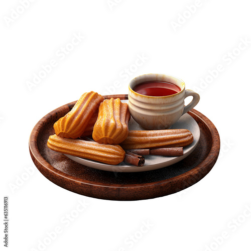 Churros. isolated object, transparent background
