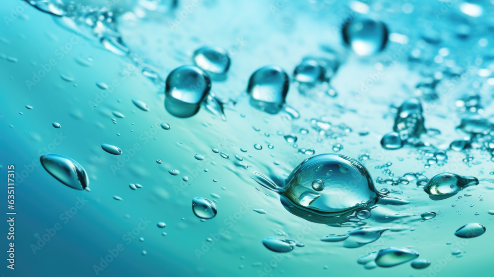 Water with air bubbles. Water with air bubbles.