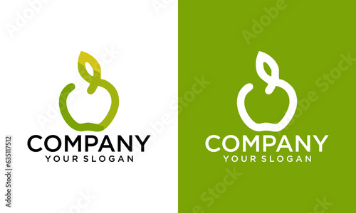 Apple Logo Symbol Line Style