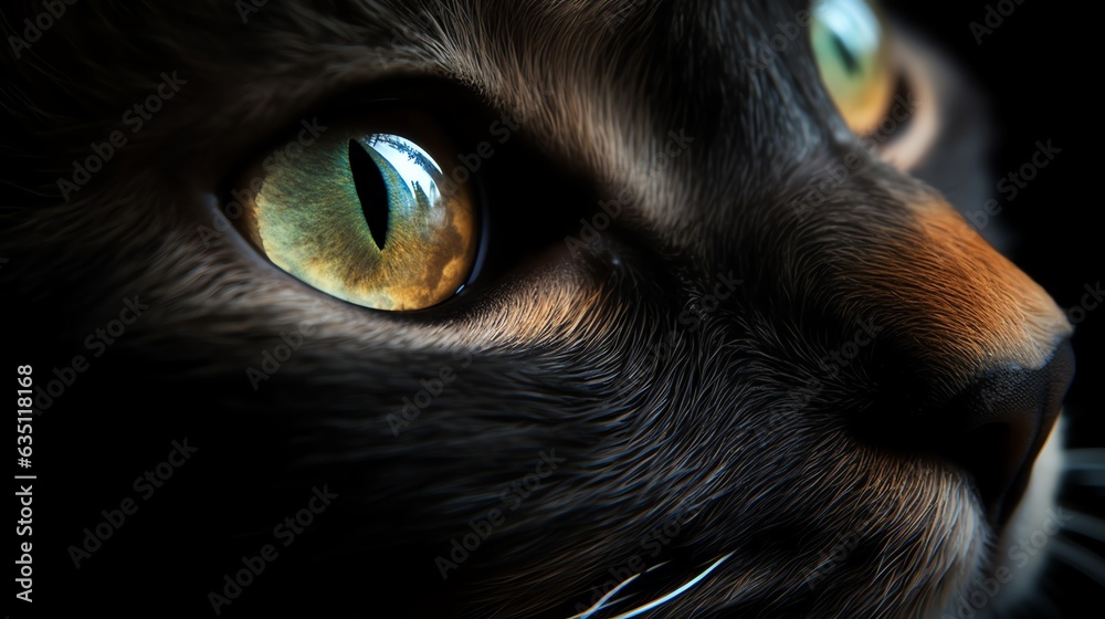 close up portrait of a cat