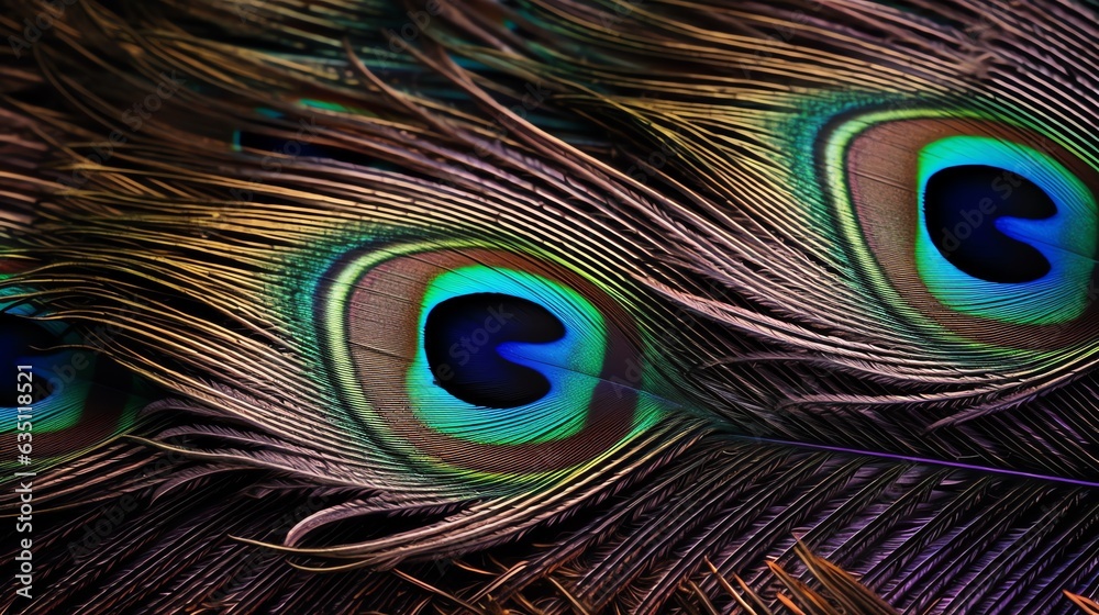Fototapeta premium peacock feather close up
