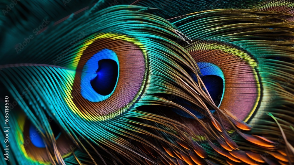 Obraz premium peacock feather close up