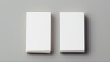 Two White Blank Matchbooks for Advertising Copy. Front and Back Views with Closed Stapes and Neutral White. 2 Copies with Copy Space. Generative AI